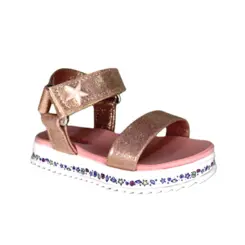 SANDALIA  CAMURCA METAL GLAM MOLEKINHA