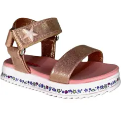 SANDALIA  CAMURCA METAL GLAM MOLEKINHA